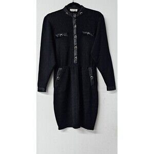 ST. JOHN for Saks Fifth Avenue Vintage Wool Button-Up Women Dress (2)
